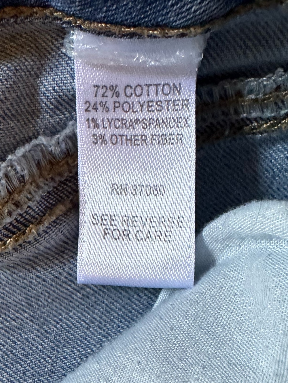 CATO cotton blend stretch raw hem crop/capri denim jeans size 6 - Picture 6 of 6